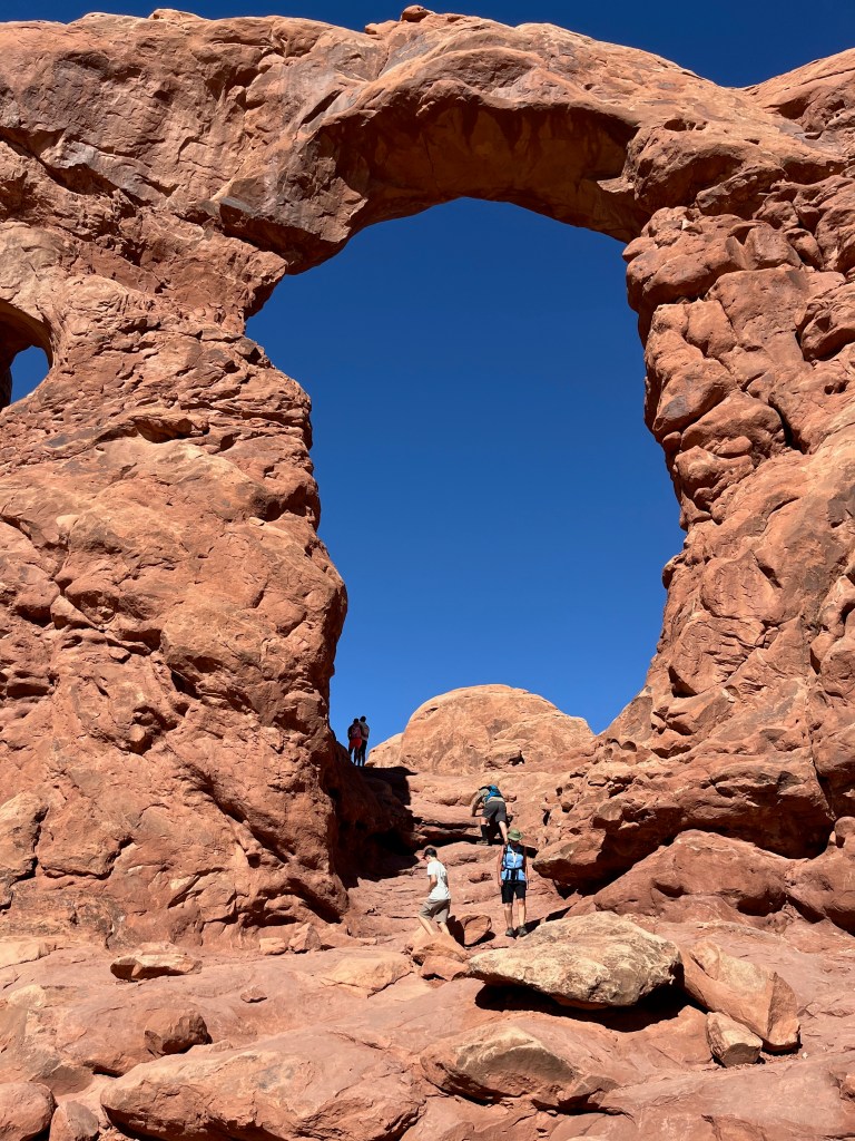 Close up of Turret Arch in Arches National Park