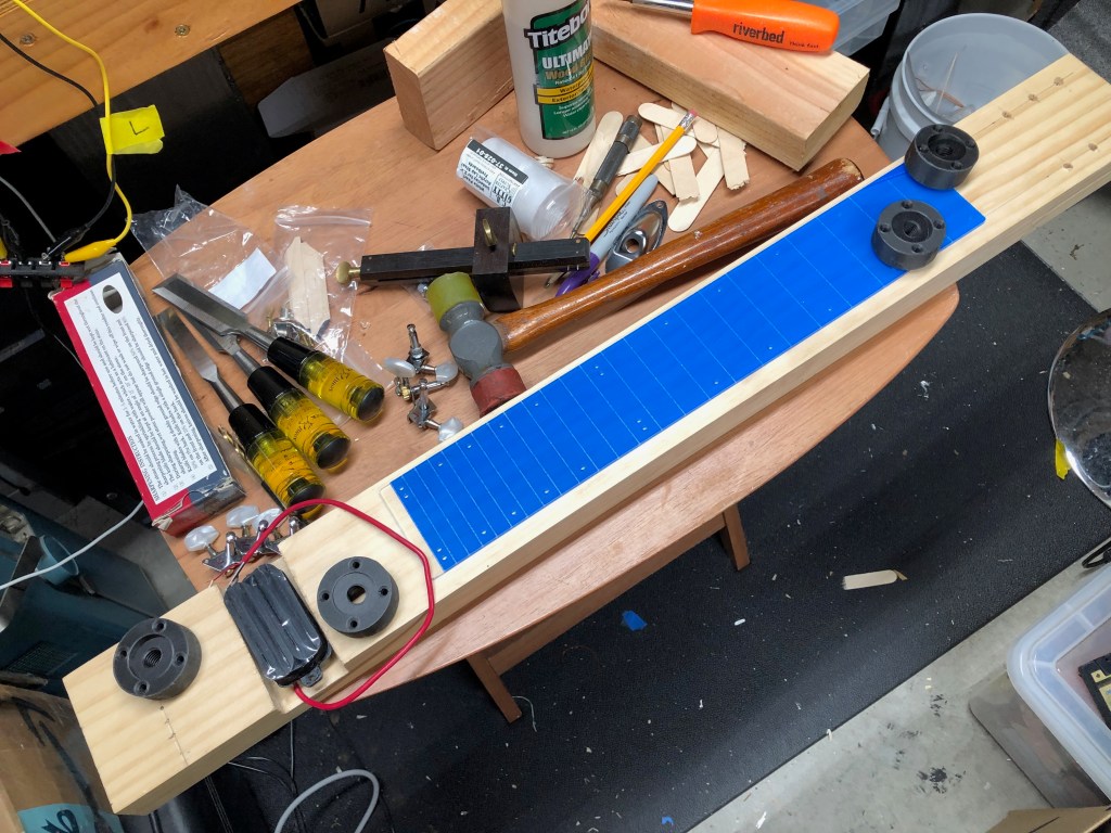 lapsteel guitar being buit